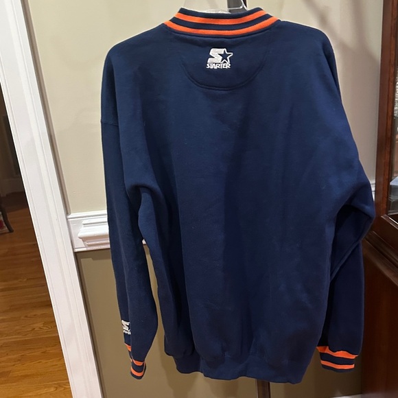 STARTER Navy and Orange Crewneck Sweater - Picture 4 of 6